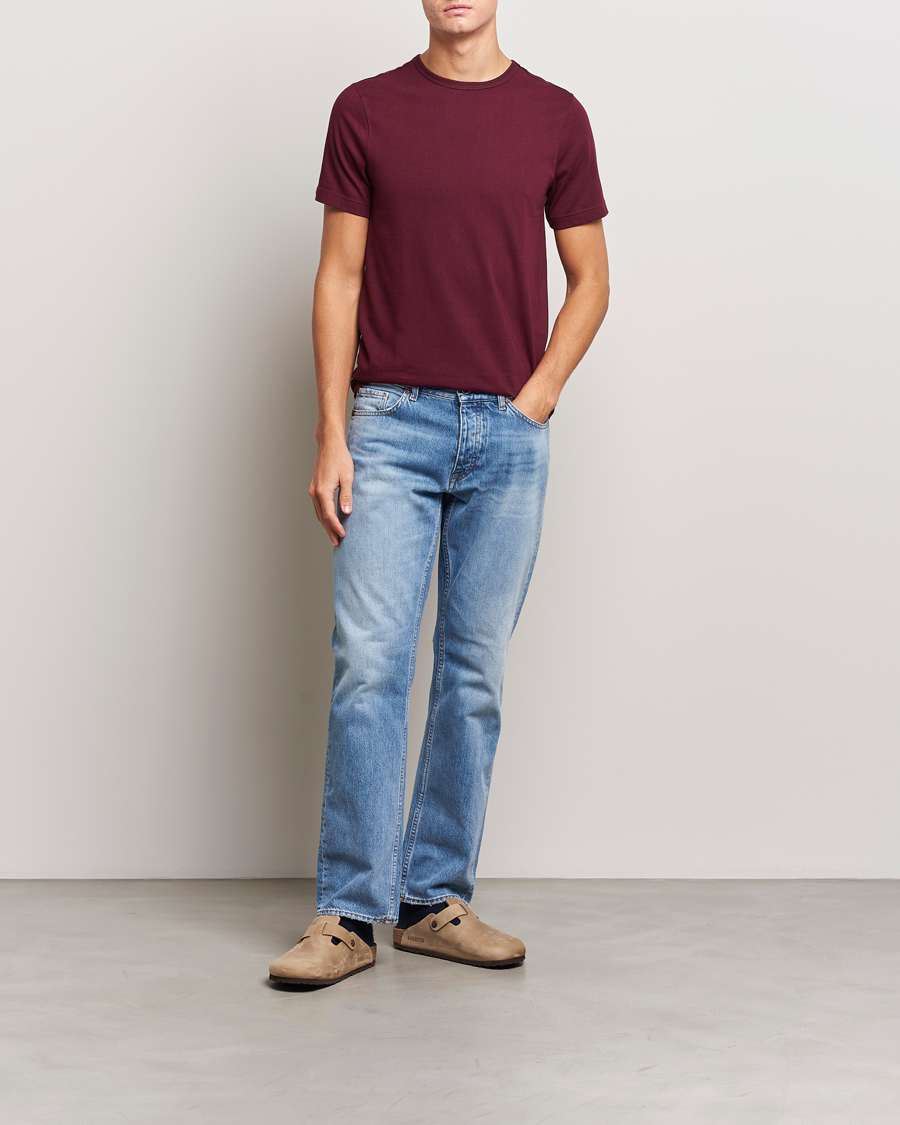 Herre | T-Shirts | Merz b. Schwanen | 1950s Classic Loopwheeled T-Shirt Ruby Red