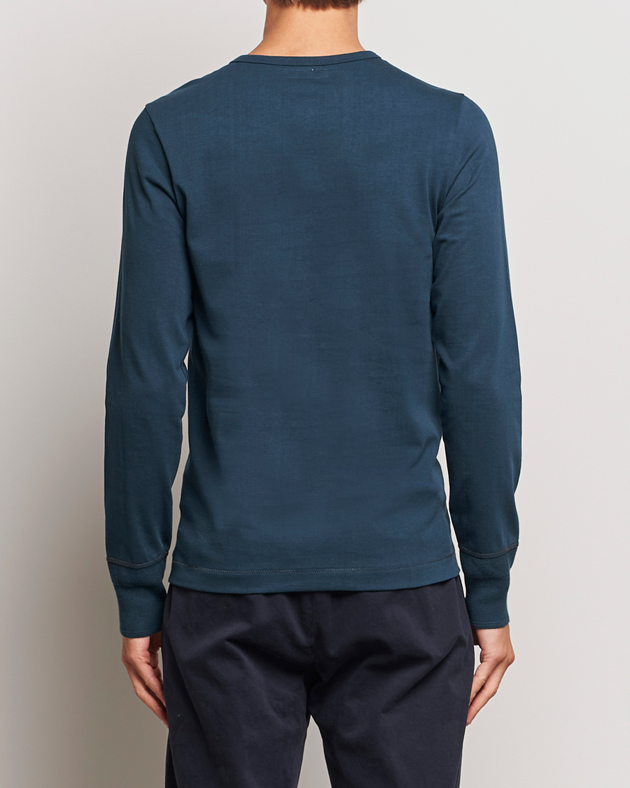 Herre | Trøjer | Merz b. Schwanen | Classic Organic Cotton Henley Mineral Blue