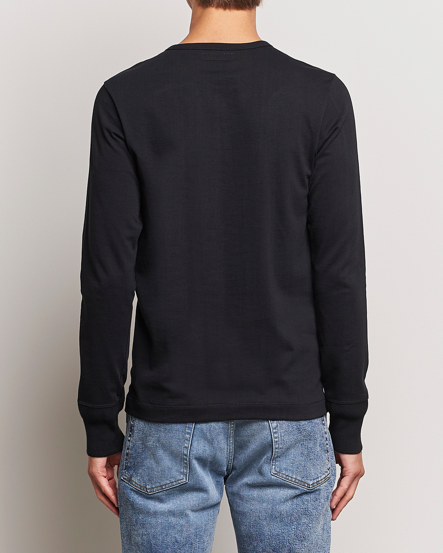 Herre | Trøjer | Merz b. Schwanen | Classic Organic Cotton Henley Sweater Black