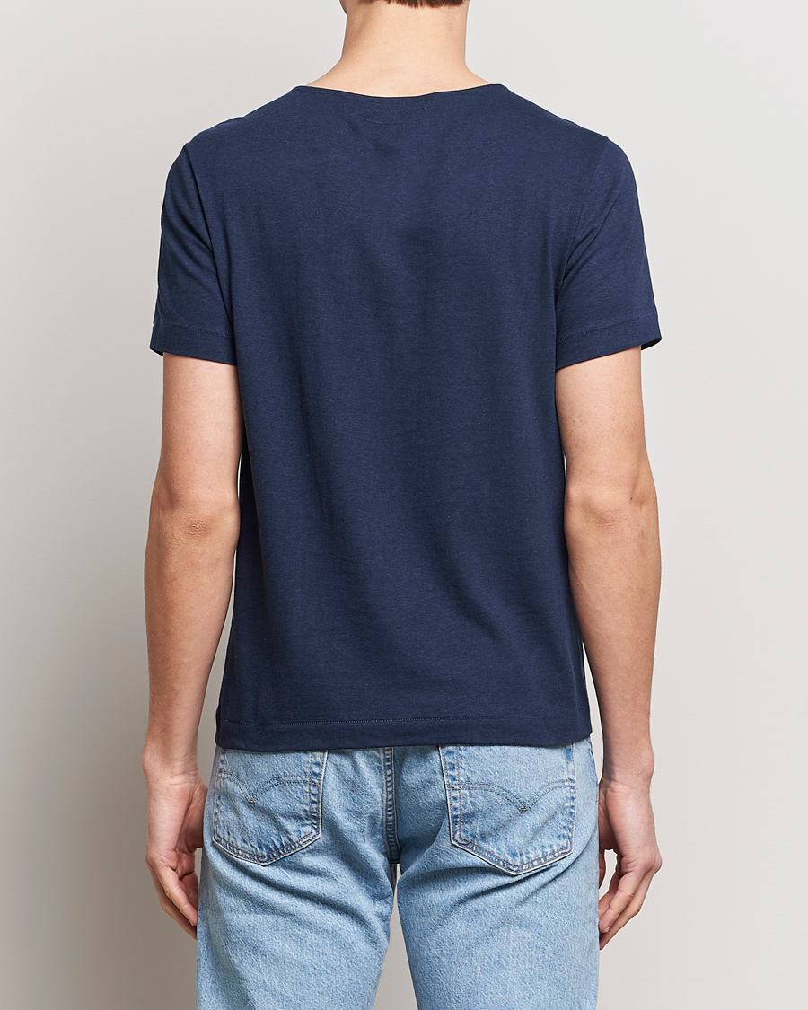 Herre | T-Shirts | Merz b. Schwanen | 1920s Loopwheeled T-shirt Ink Blue