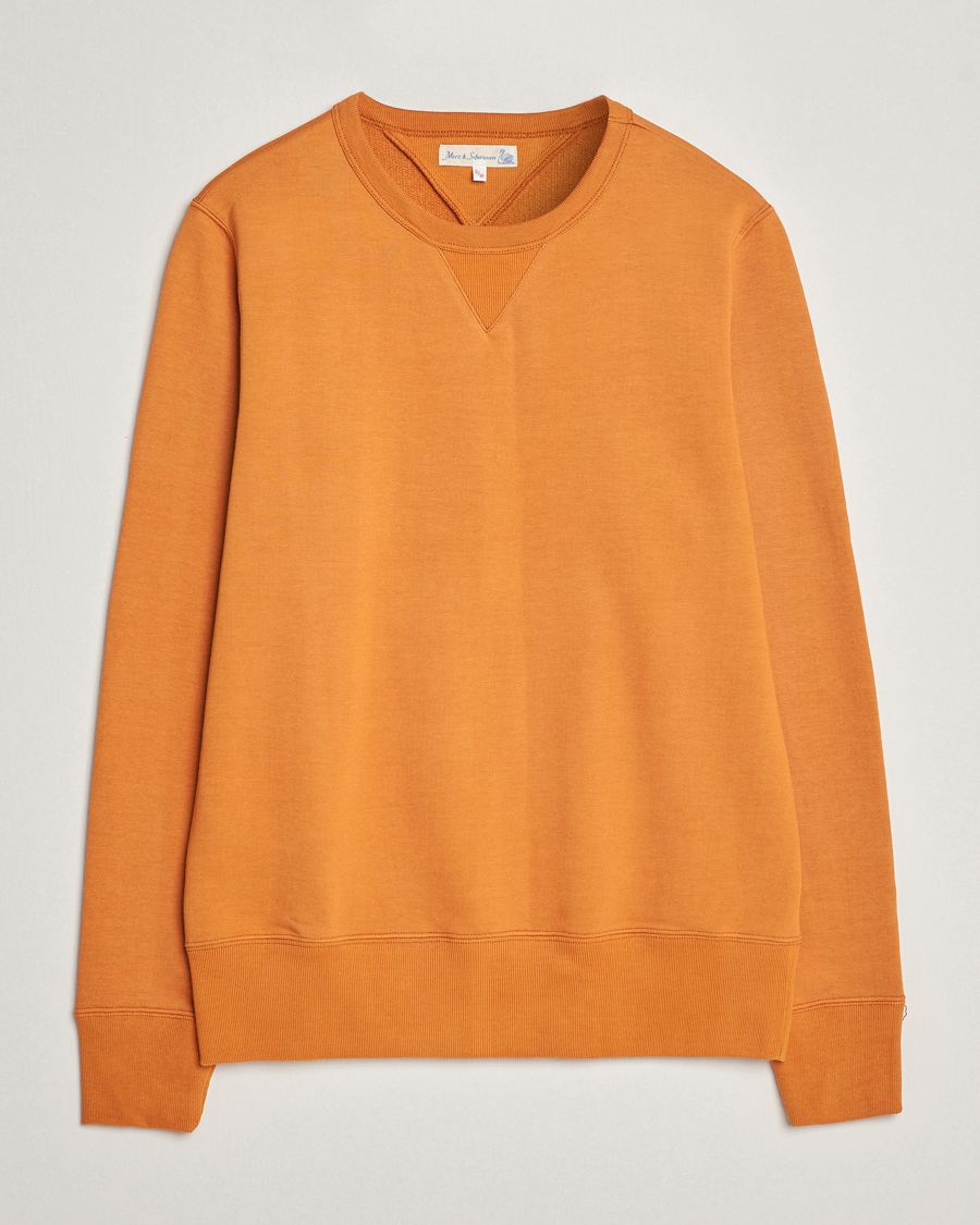 Herre | Trøjer | Merz b. Schwanen | Organic Cotton Crew Neck Sweatshirt Desert Sun
