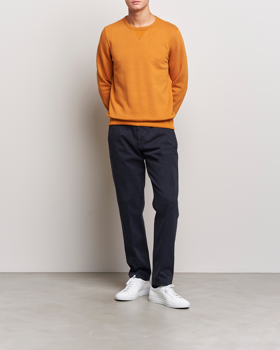 Herre | Trøjer | Merz b. Schwanen | Organic Cotton Crew Neck Sweatshirt Desert Sun