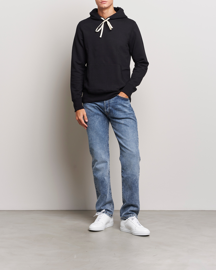 Herre | Trøjer | Merz b. Schwanen | Cotton Loopwheeled Hoodie Black