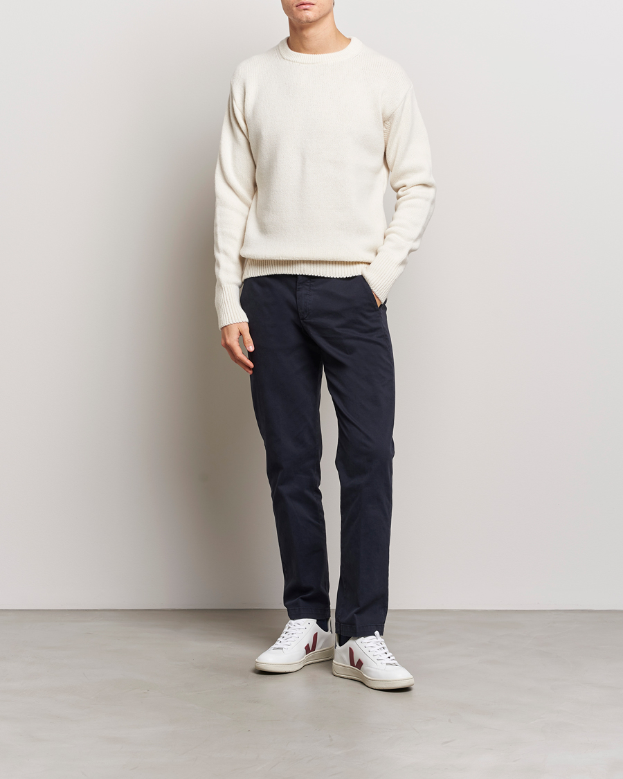 Herre | Trøjer | Merz b. Schwanen | Merino/Cashmere Pullover Nature