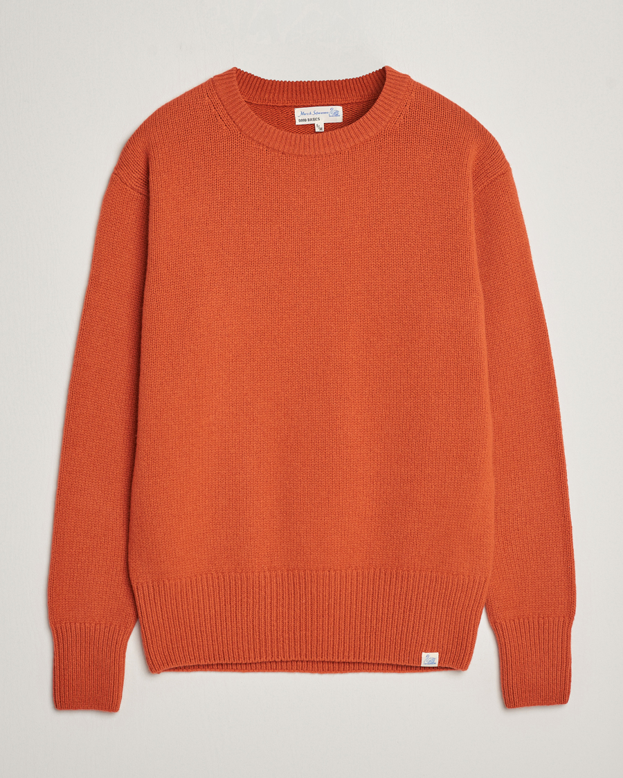Herre | Trøjer | Merz b. Schwanen | Cashmere/Merino Pullover Rust