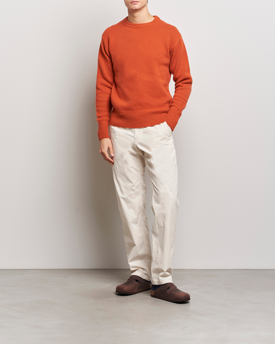 Herre | Trøjer | Merz b. Schwanen | Cashmere/Merino Pullover Rust