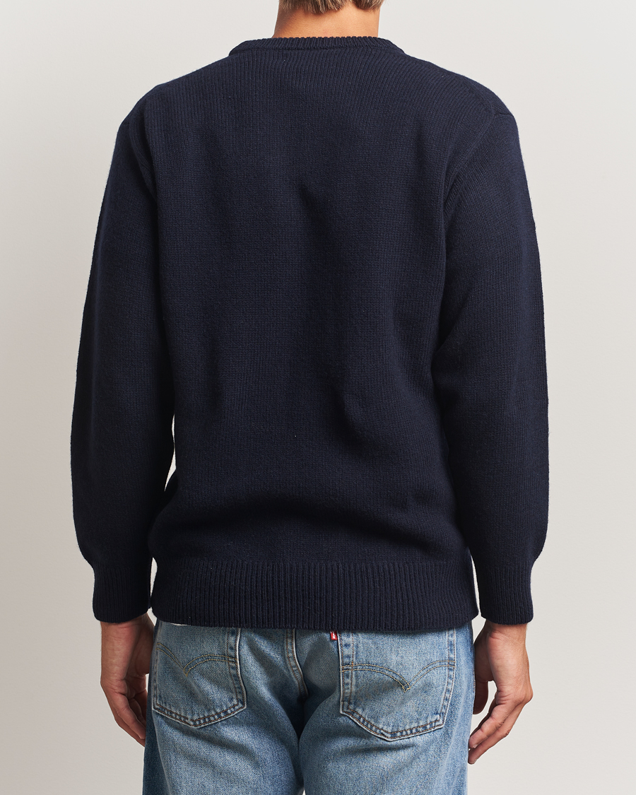 Herre | Trøjer | Merz b. Schwanen | Merino/Cashmere Knitted Sweater Dark Navy