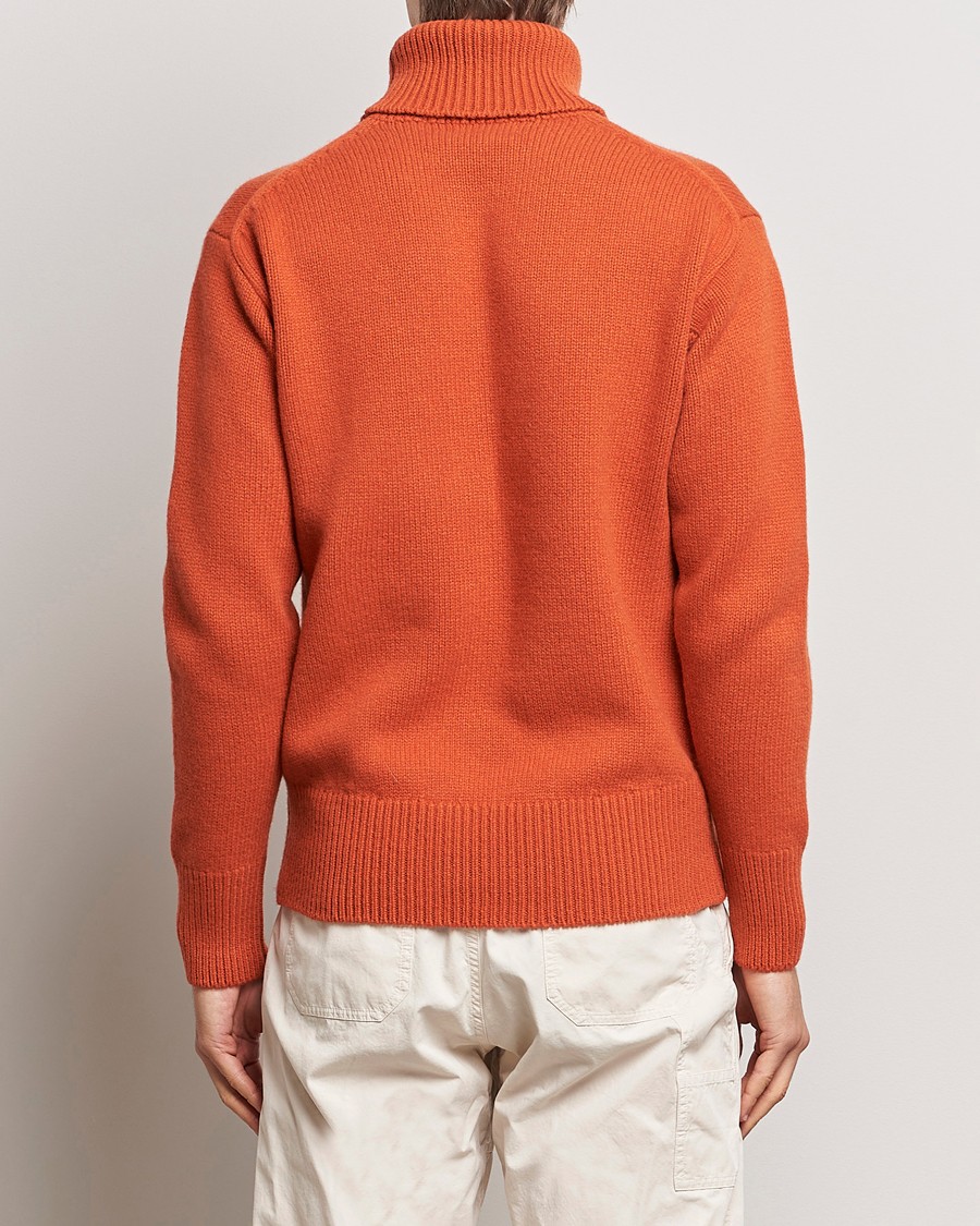 Herre | Trøjer | Merz b. Schwanen | Cashmere/Merino Rollneck Rust