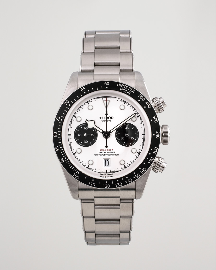 Herre | Tudor Pre-Owned Black Bay Chrono M79360N-0002 Steel Panda Steel White | Tudor Pre-Owned | Black Bay Chrono M79360N-0002 Steel Panda Steel White