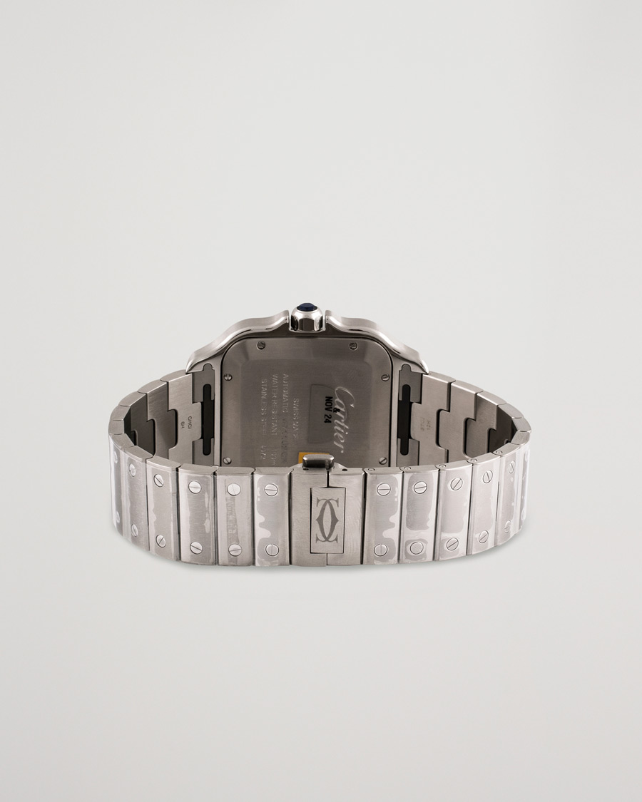 Brugt: | Pre-Owned & Vintage Watches | Cartier Pre-Owned | Santos De Cartier Steel WSSA0018 Steel White