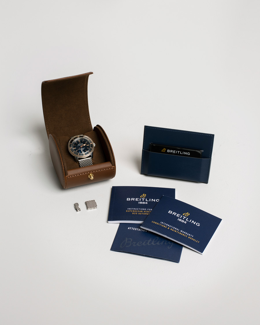 Herre | Breitling Pre-Owned Superocean Heritage 42 UB2010 Steel Black | Breitling Pre-Owned | Superocean Heritage 42 UB2010 Steel Black