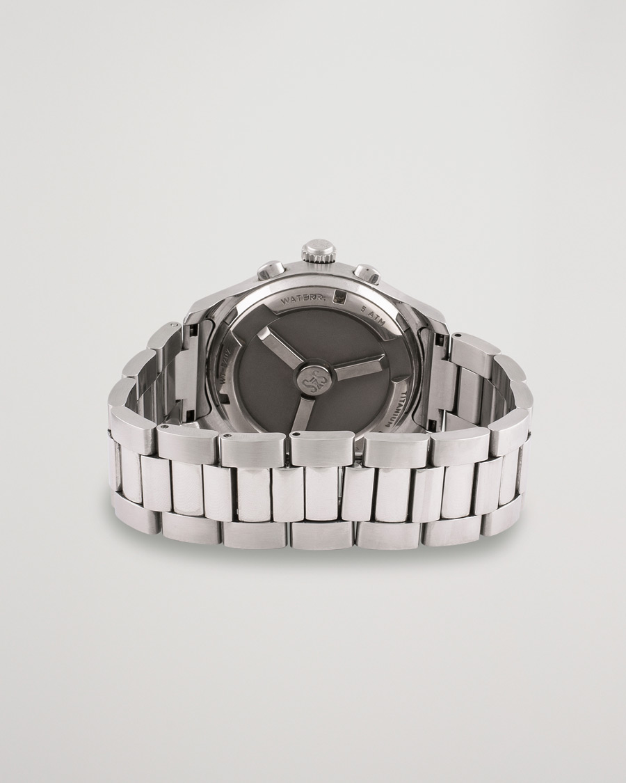 Herre | Sjöö Sandström Pre-Owned Chronolink Worldtimer WT 6202 Steel White | Sjöö Sandström Pre-Owned | Chronolink Worldtimer WT 6202 Steel White