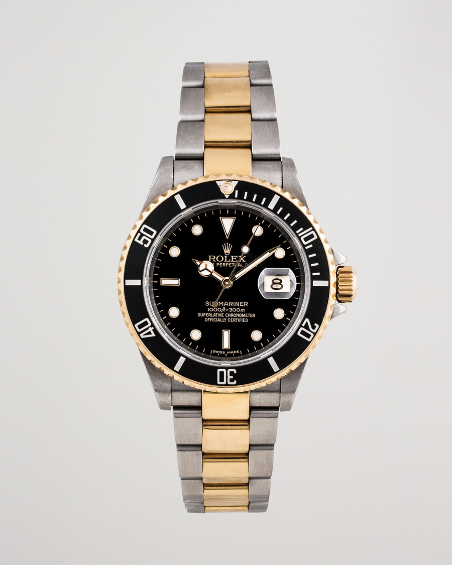 Herre | Rolex Pre-Owned Submariner 16613 Oyster Perpetual Two Tone Black Steel Black | Rolex Pre-Owned | Submariner 16613 Oyster Perpetual Two Tone Black Steel Black