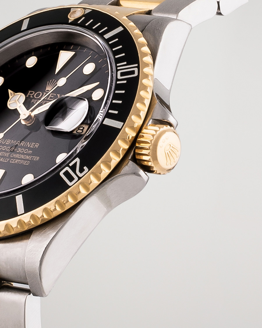 Herre | Pre-Owned & Vintage Watches | Rolex Pre-Owned | Submariner 16613 Oyster Perpetual Two Tone Black Steel Black