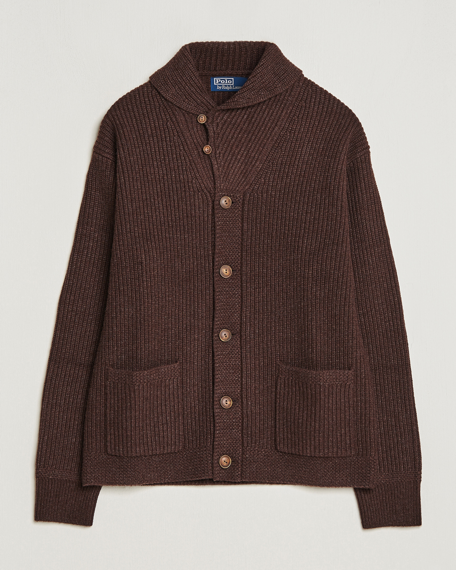 Herre | Trøjer | Polo Ralph Lauren | Wool Knitted Sweater Bear Brown Heather