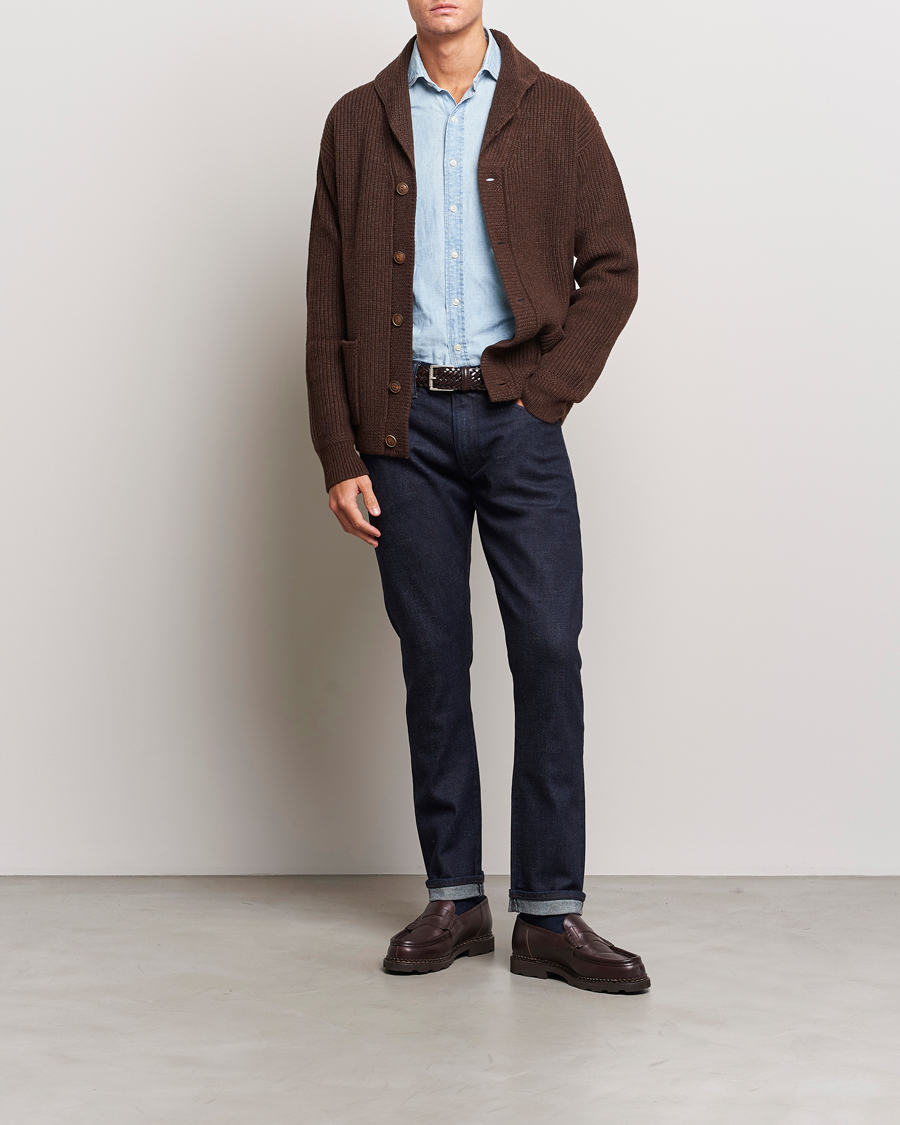 Herre | Trøjer | Polo Ralph Lauren | Wool Knitted Sweater Bear Brown Heather