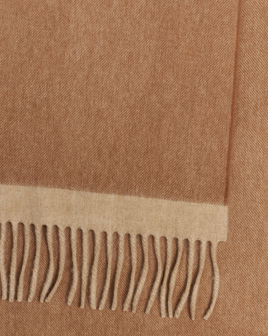Herre | Begg & Co Solid Board Wool/Cashmere Scarf Warm Natural | Begg & Co | Solid Board Wool/Cashmere Scarf Warm Natural