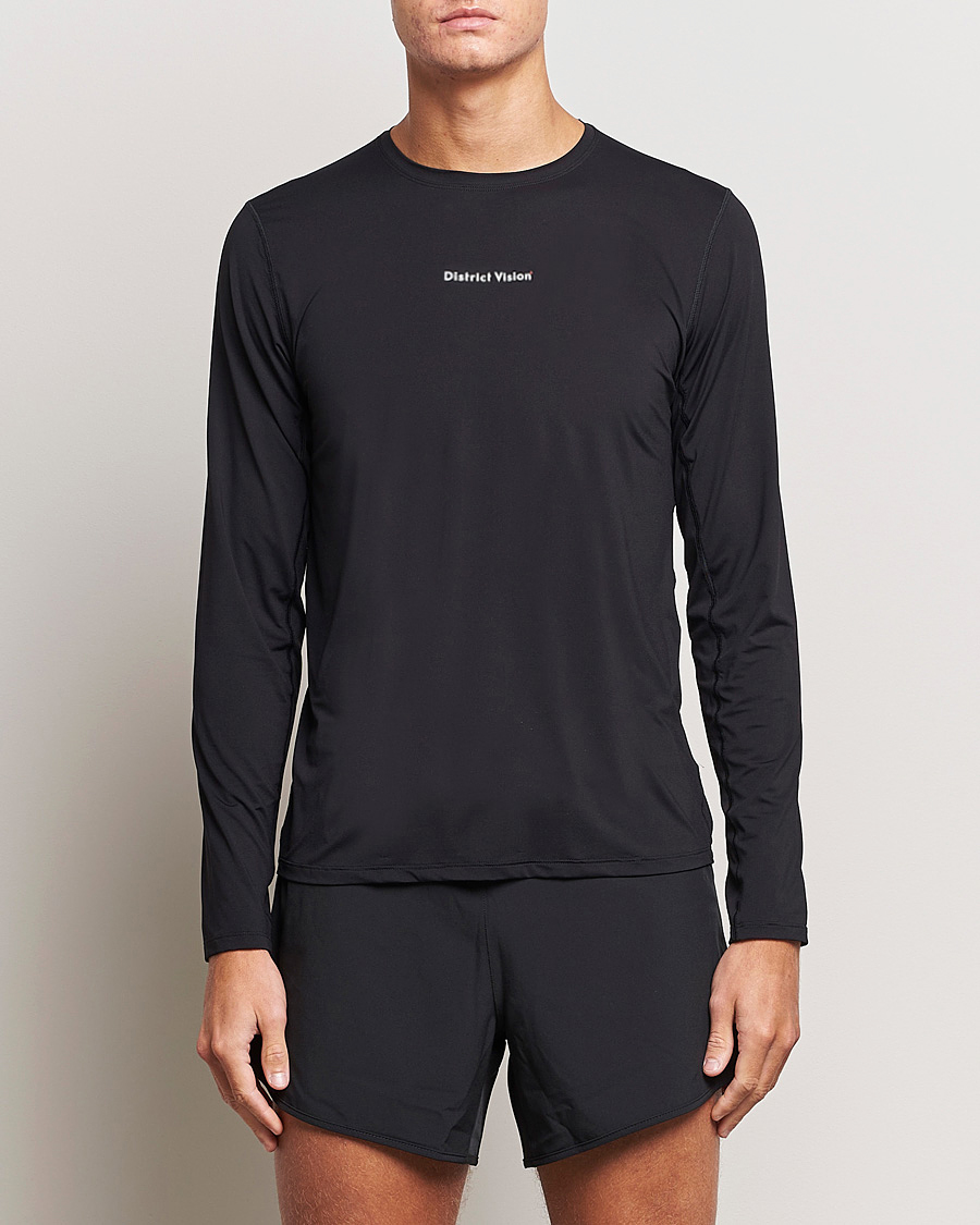 Herre | Langærmede t-shirts | District Vision | Ultralight Aloe Long Sleeve Black