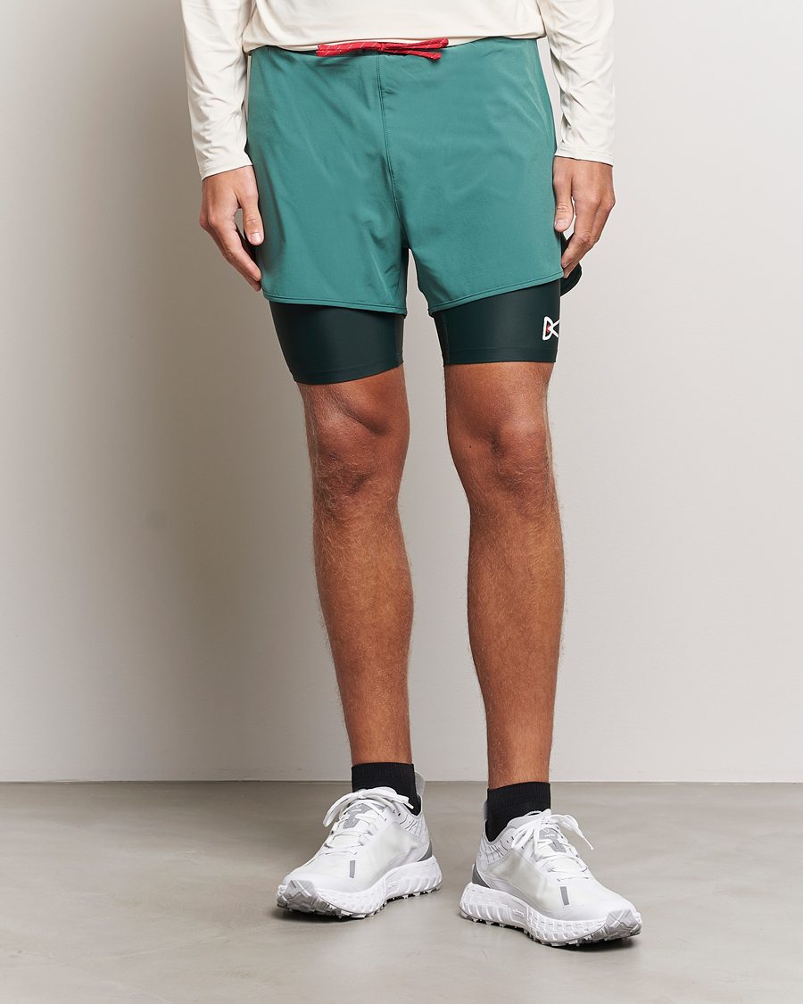 Herre | Sport | District Vision | Layered Pocketed Trail Shorts Pine