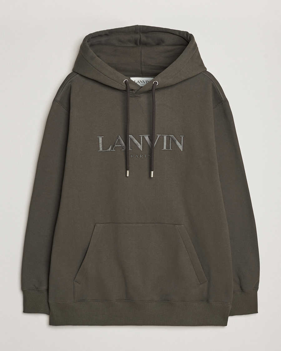 Lanvin Oversized Loden Hoodie Logo