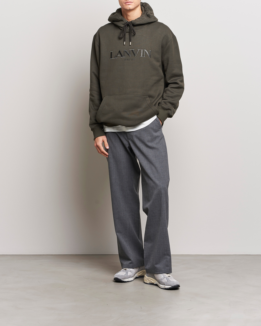 Herre | Trøjer | Lanvin | Oversized Logo Hoodie Loden