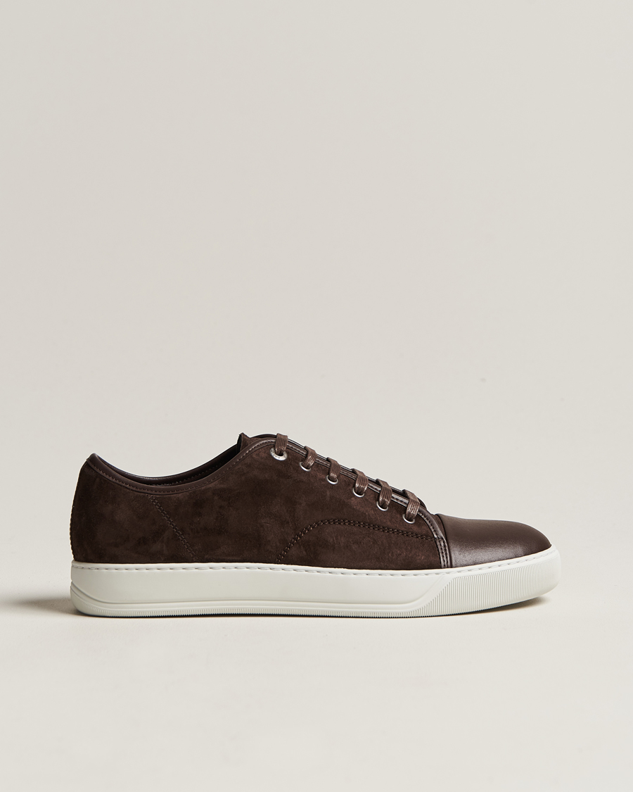 Herre | Lanvin Nappa Cap Toe Sneaker Espresso | Lanvin | Nappa Cap Toe Sneaker Espresso