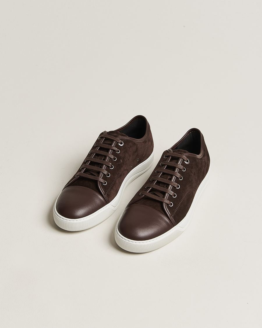Herre | Lanvin Nappa Cap Toe Sneaker Espresso | Lanvin | Nappa Cap Toe Sneaker Espresso