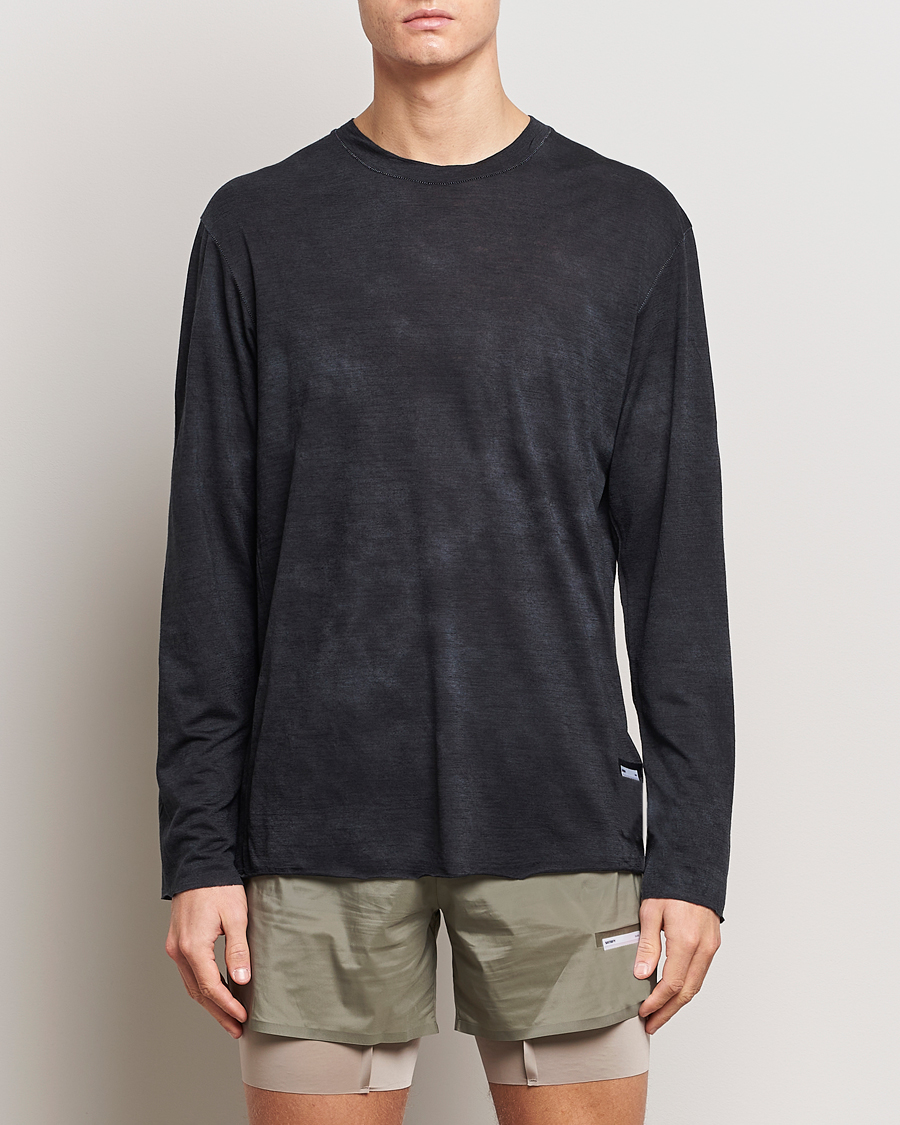 Herre | Afdelinger | Satisfy | CloudMerino Long Sleeve T-Shirt Batik Black