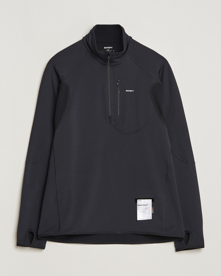 Herre | Trøjer | Satisfy | GhostFleece Half Zip Black