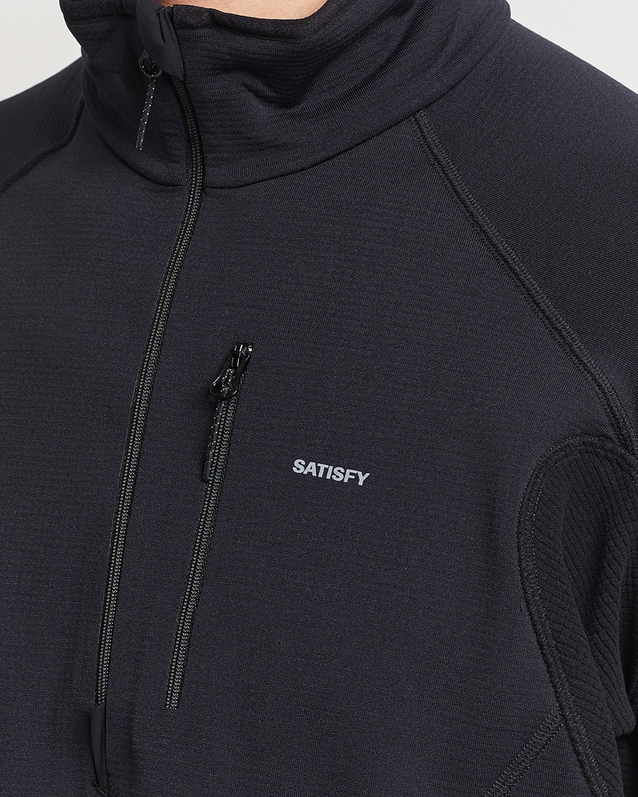 Herre | Trøjer | Satisfy | GhostFleece Half Zip Black