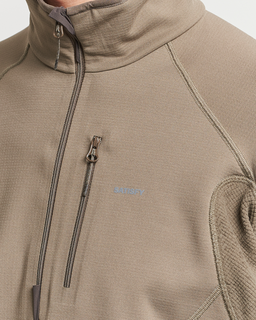 Herre | Trøjer | Satisfy | GhostFleece Half Zip Smoky Quartz