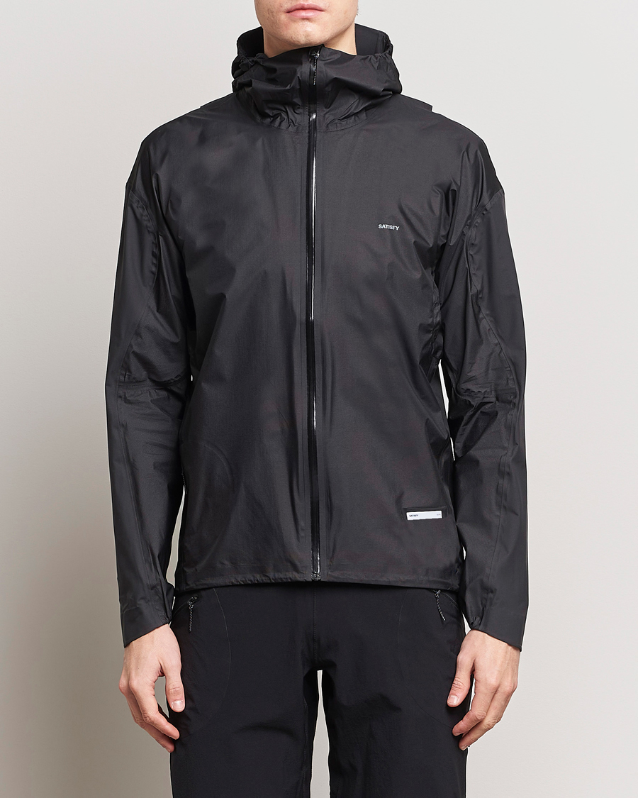 Herre | Outdoorjakker | Satisfy | Pertex 3L Fly Rain Jacket Black