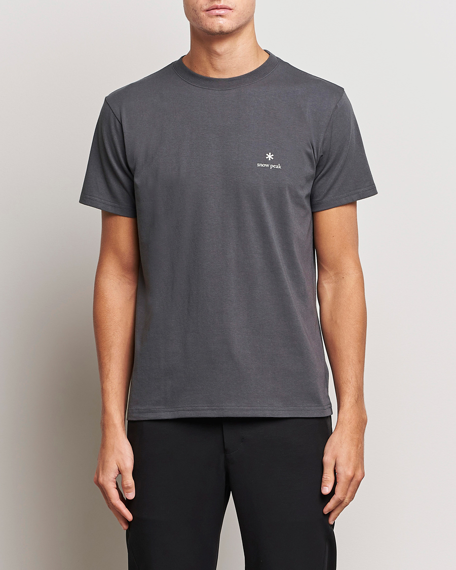 Herre | T-Shirts | Snow Peak | Logo T-Shirt Charcoal