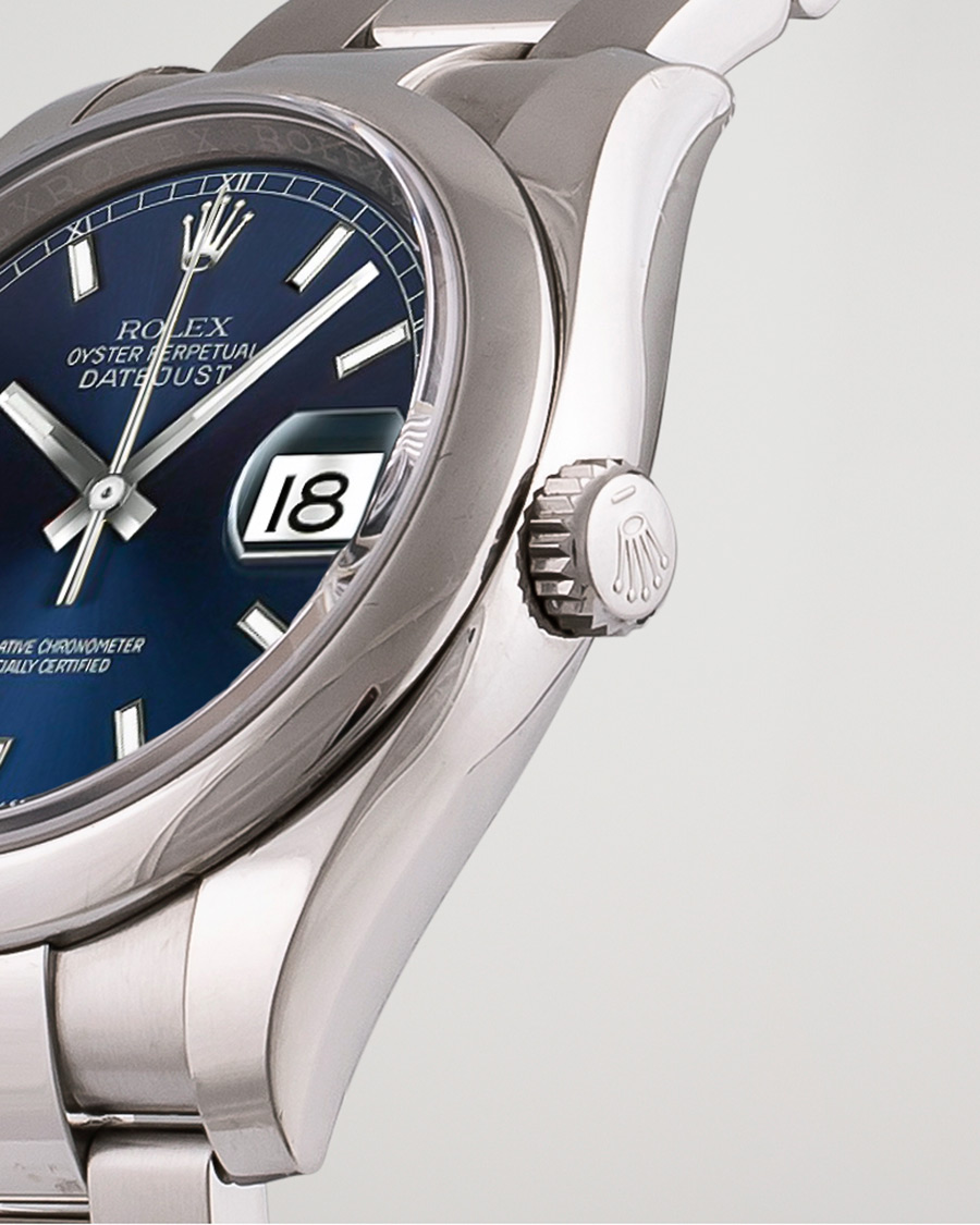 Herre | Rolex Pre-Owned Datejust 116200 Oyster Perpetual Steel Black Steel Blue | Rolex Pre-Owned | Datejust 116200 Oyster Perpetual Steel Black Steel Blue