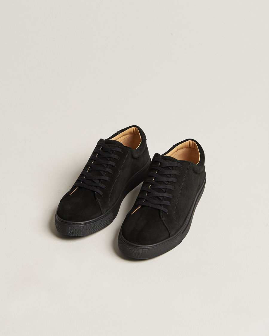 Herre | Myrqvist Oaxen Monochrome Sneaker Black Suede | Myrqvist | Oaxen Monochrome Sneaker Black Suede