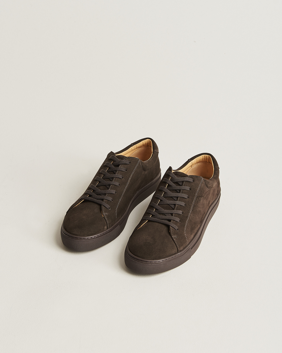 Herre | Sko i ruskind | Myrqvist | Oaxen Monochrome Sneaker Dark Brown Suede