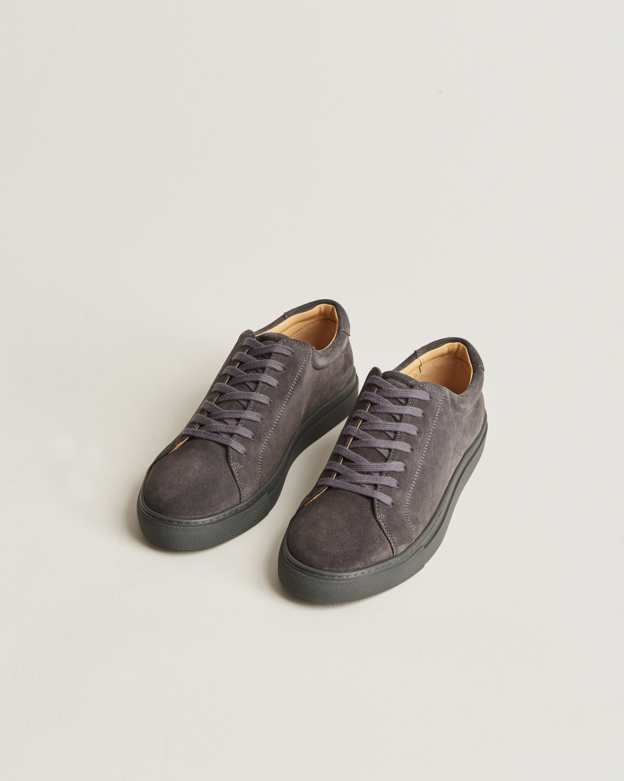 Herre | Sneakers med lavt skaft | Myrqvist | Oaxen Monochrome Sneaker Dark Grey Suede