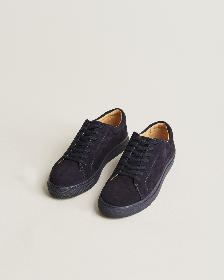 Herre | Sko | Myrqvist | Oaxen Monochrome Sneaker Navy Suede