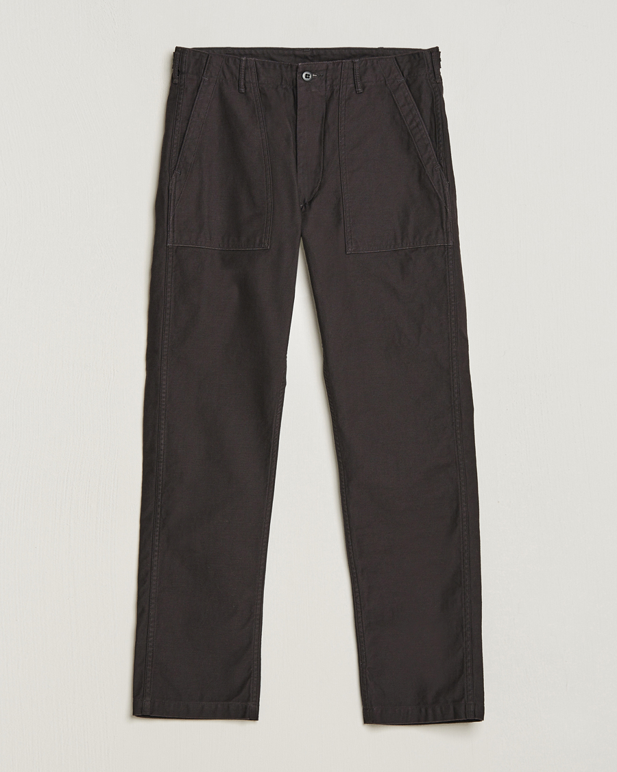 Herre | Bukser | orSlow | Slim Fit Original Sateen Fatigue Pants Black