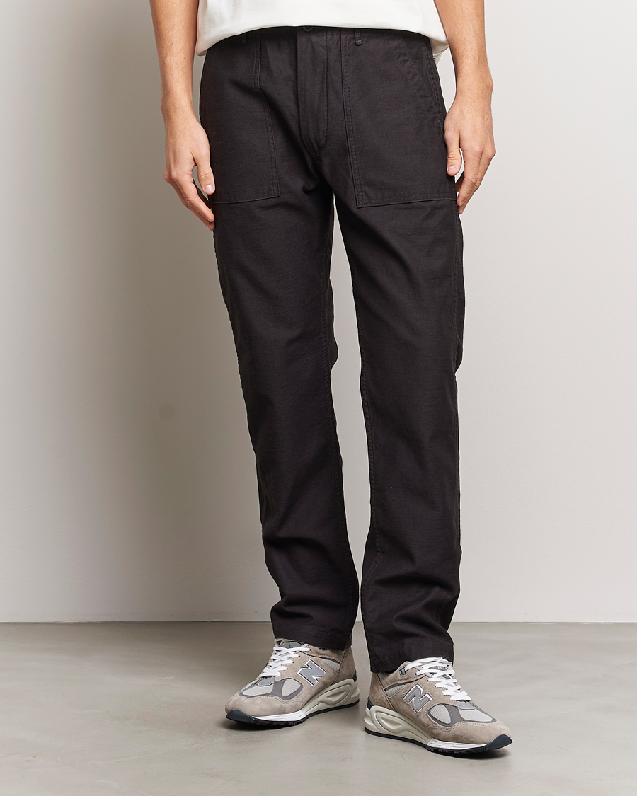 Herre | Bukser | orSlow | Slim Fit Original Sateen Fatigue Pants Black