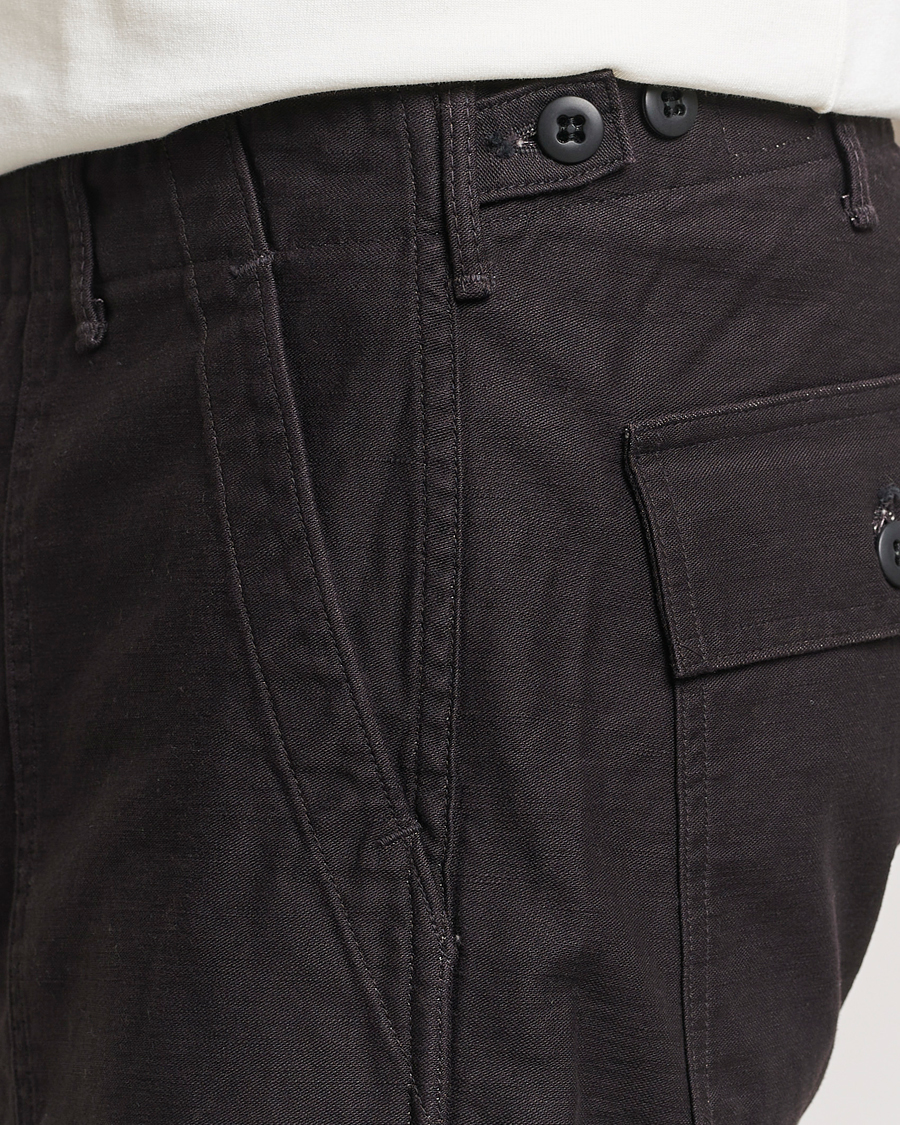 Herre | Bukser | orSlow | Slim Fit Original Sateen Fatigue Pants Black