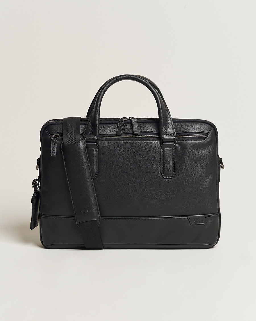 Herre | TUMI Harrison Sycamore Slim Leather Brief Black | TUMI | Harrison Sycamore Slim Leather Brief Black