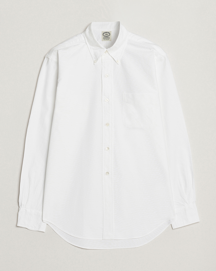 Herre | Skjorter | Kamakura Shirts | Vintage Ivy Oxford Button Down Shirt White