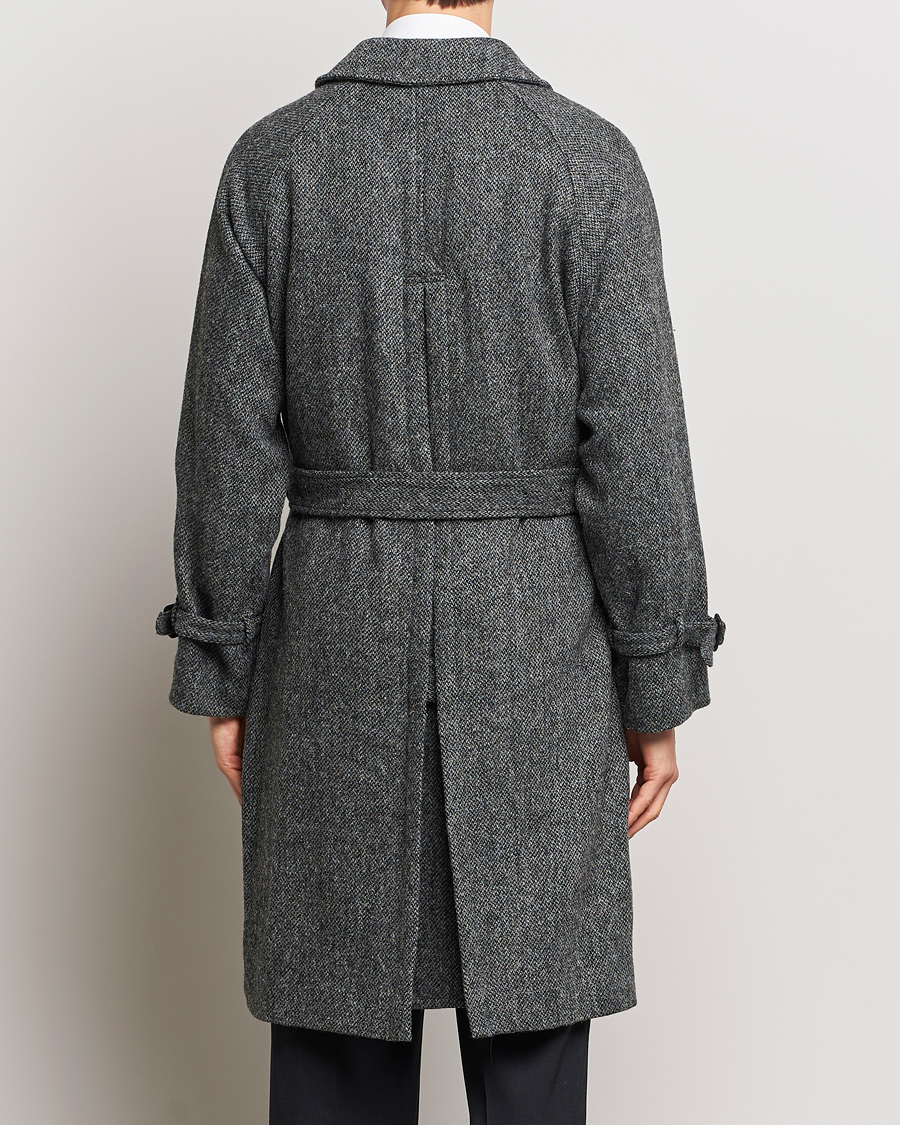 Herre | Jakker | Beams F | Harris Tweed Raglan Coat Dark Grey