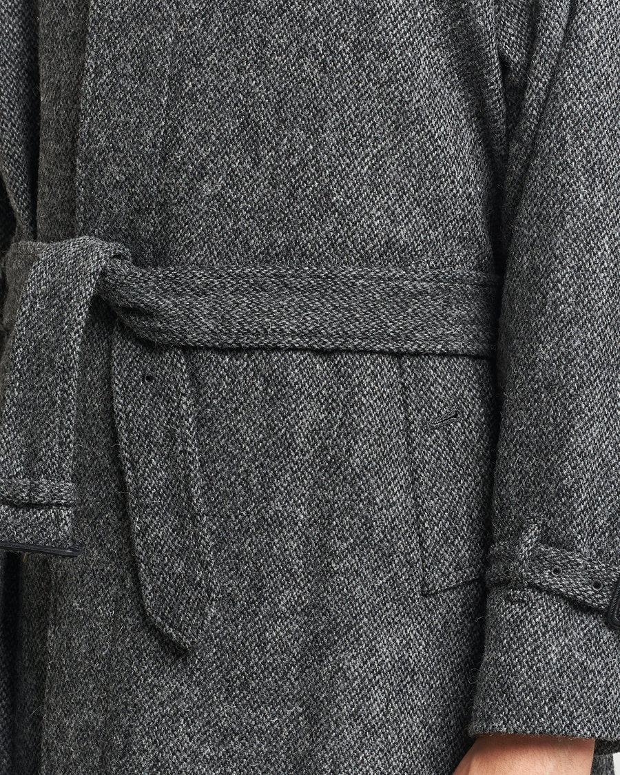 Herre | Jakker | Beams F | Harris Tweed Raglan Coat Dark Grey