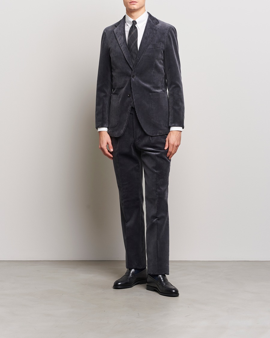 Herre | Blazere & jakker | Beams F | Corduroy Blazer Charcoal