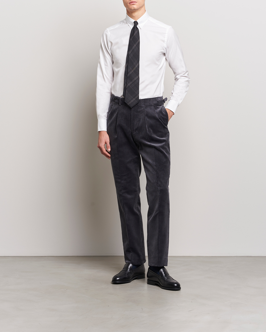 Herre | Skjorter | Beams F | Oxford Tab Collar Shirt White