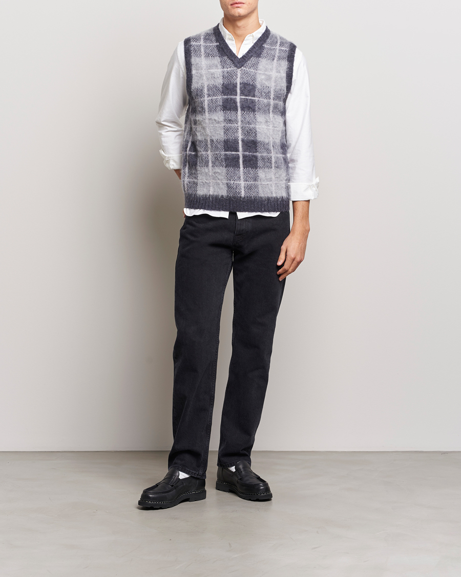 Herre | Trøjer | BEAMS PLUS | Check Mohair Vest Grey