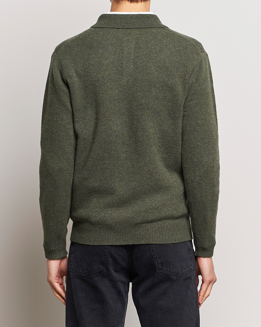 Herre | Trøjer | BEAMS PLUS | Long Sleeve Knitted Polo Olive