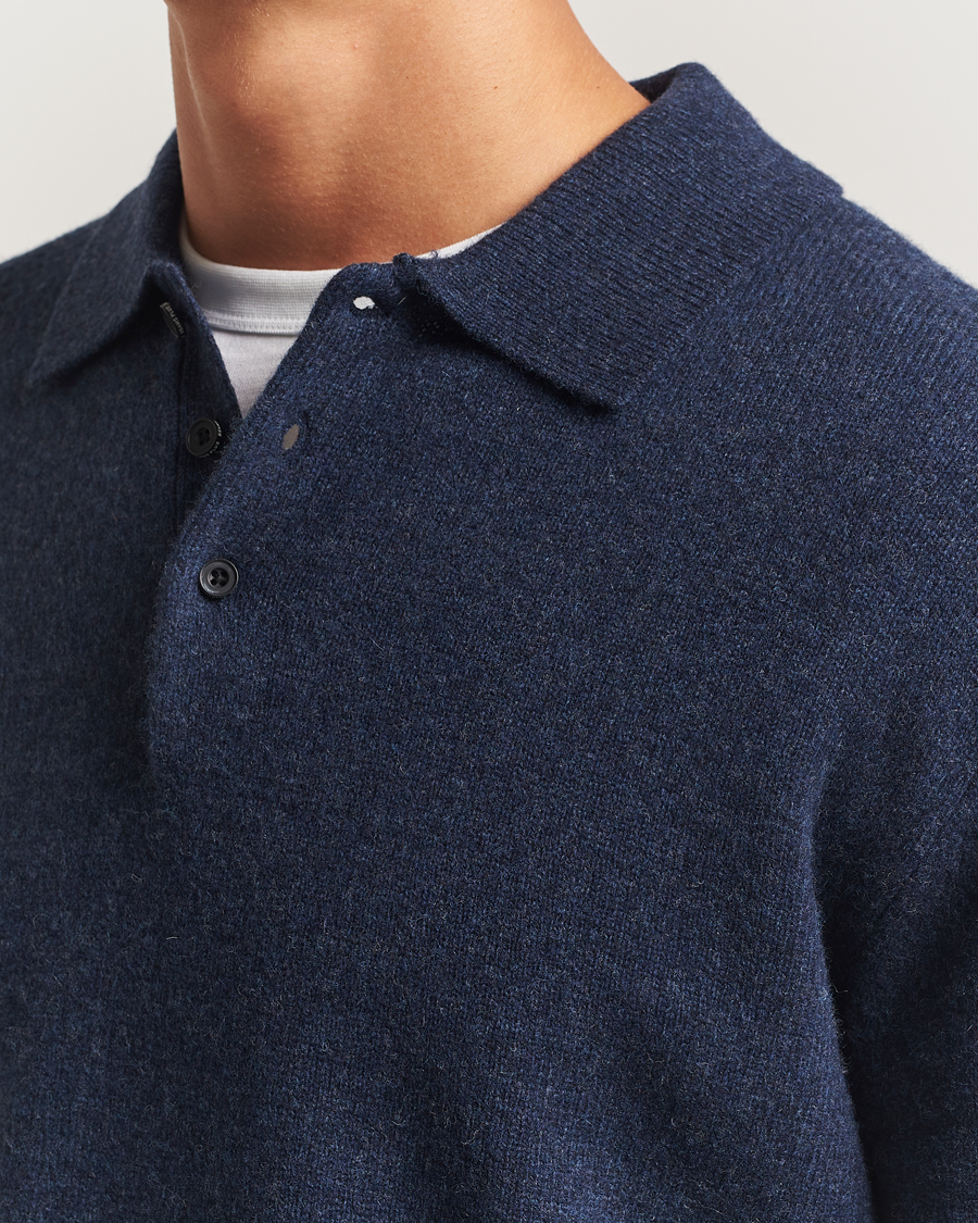 Herre | Trøjer | BEAMS PLUS | Knitted Wool Polo Navy